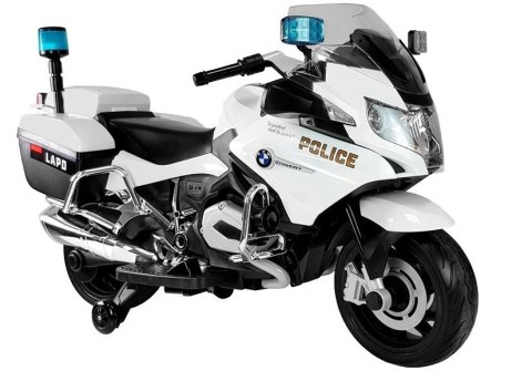Motor na Akumulator BMW R1200 Policja Światła LED Dźwięki Biały