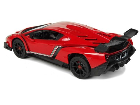 Auto Zdalnie Sterowane RC Lamborghini Veneno Z Kierownicą Czerwone 1:24