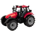 Mały Traktor Rolniczy Farmerski Otwierana Maska Czerwony 13 cm