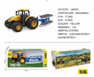 Zółty Traktor z Pługiem