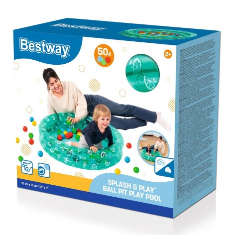 Dmuchany Basen Ogrodowy z Piłeczkami Bestway 51141 Przezroczysty