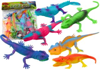 Zestaw Figurek Jaszczurki Gady Jaja Drzewka Kolorowe 8 Sztuk