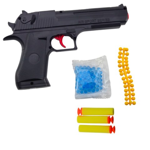 Pistolet Sportowy 388 Strzałki Piankowe Kulki Wodne