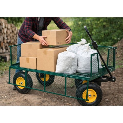 Wózek Ogrodowy Transportowy Składany Przyczepka Stalowa 200 kg