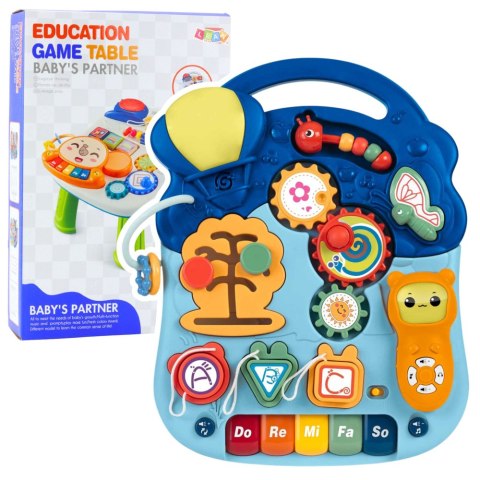 Stolik Interaktywny Edukacyjny Dla Malucha Światła Dźwięki Pastelowy 6w1
