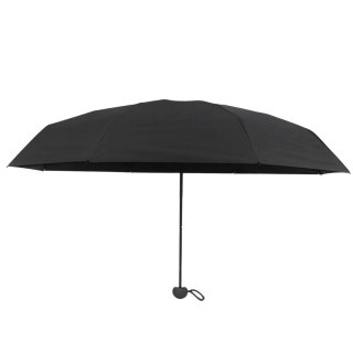 Parasolka Kieszonkowa Składana z Ochroną UV UPF 50+ Etui Czarna 90 cm