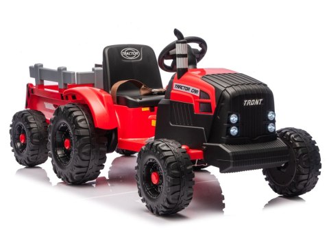 Traktor Na Akumulator CH9959B Z Przyczepą Czerwony 24V