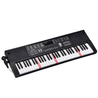 Keyboard Pianinko Elektryczne Z Mikrofonem 200 Brzmień 61 Klawiszy 78cm