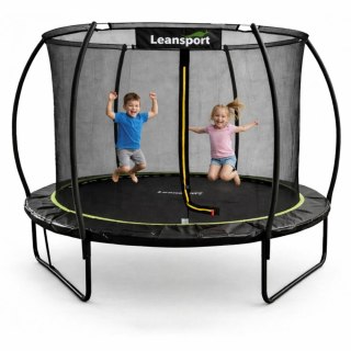 Trampolina Ogrodowa LEAN Z Siatką Wewnętrzną Czarno-Zielona 183CM 6FT