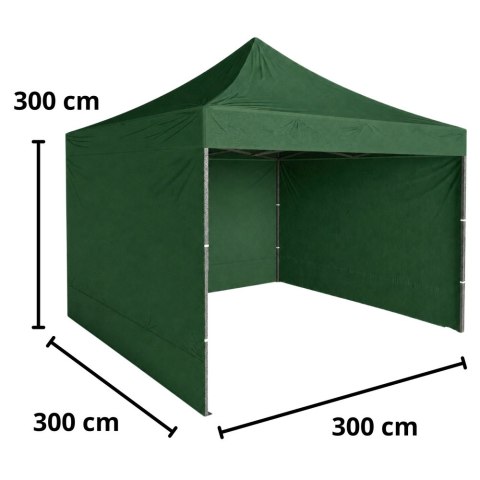 Namiot Ogrodowy Ekspresowy Pawilon Handlowy Cateringowy Zielony 3x3M