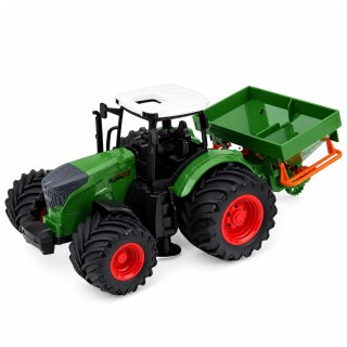 Traktor Rolniczy Farmerski z Siewnikiem Gumowe Koła Maszyna Rolnicza 1:24