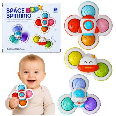 Zabawki Dla Malucha Spinnery Sensoryczne Z Przyssawką Pop-It Kolorowe 3szt.