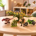 Zestaw Dinozaur T-Rex Ruchomy Myśliwy Motor Figurki Akcesoria Dźwięki