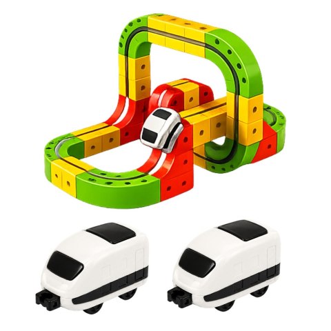 Tor Magnetyczny Z Elektrycznym Pociągiem 3D Kreatywny Konstrukcyjny 67 el.