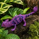 Kameleon Gumowa Figurka Rozciągliwa Realistyczna Fioletowy Gad 14 cm