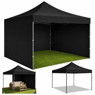 Namiot Ogrodowy Ekspresowy Pawilon Handlowy Cateringowy Czarny 3x3M