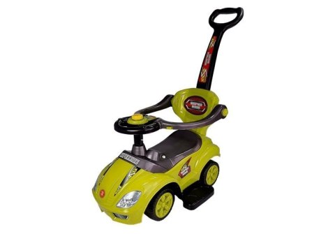 Jeździk z Pchaczem Dla Dzieci Mega Car 3w1 Piszczek Schowek Żółty