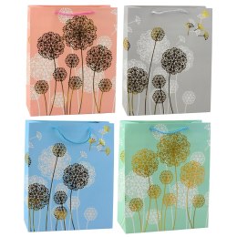 Torba Prezentowa Dmuchawce Złote Elementy 32 x 26 x 12cm